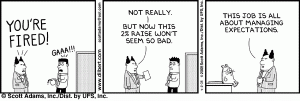 managing expectations image--Dilbert cartoon